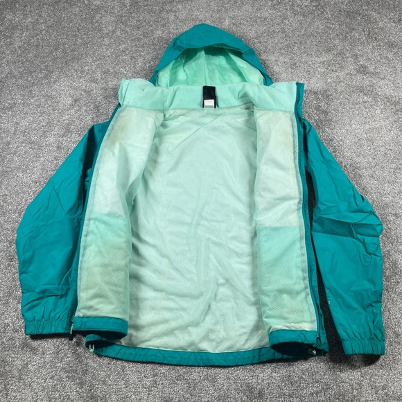 The North Face Jacket Womens Small HyVent Windbreaker Rain Hooded Nylon Teal - Picture 2 of 16
